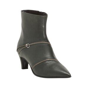 NAPOLEONI Made In Italy Leather Booties With Zip